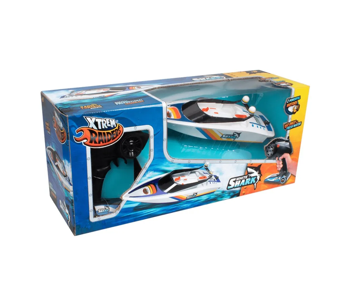 Niños World Brands Lancha RC White Shark