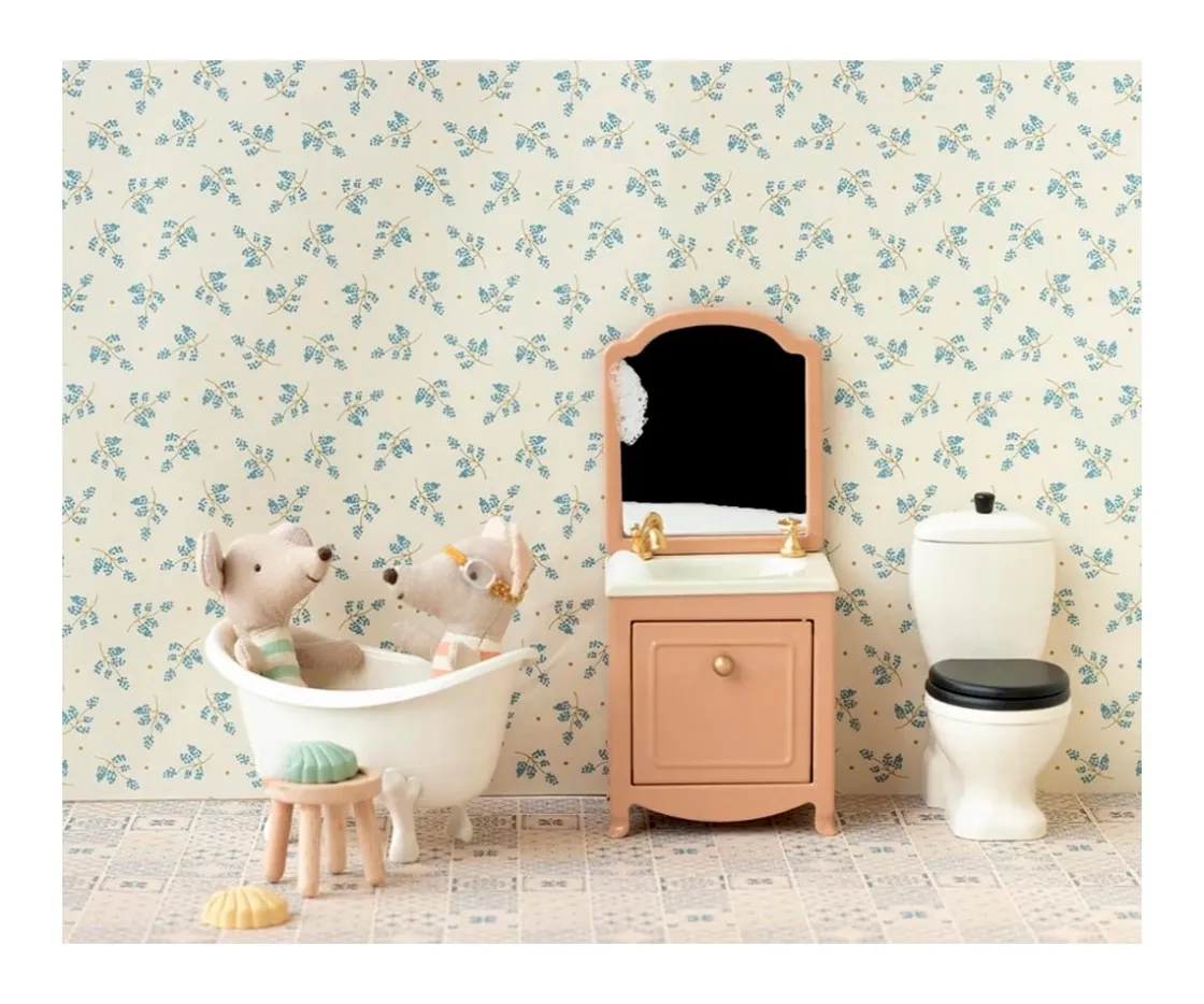 Maileg Lavabo Aparador con Espejo para Ratón Powder^Niños Casa De Muñecas De Madera