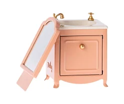 Maileg Lavabo Aparador con Espejo para Ratón Beige Oscuro^Niños Casa De Muñecas De Madera