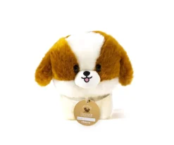 Minikane Les Minis Kanaï Perro de Peluche Suki con Collar y Cesta de Piel Sintética^Niños Peluches