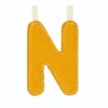 Lilliputiens Letra Tela Fosforescente N Ocre^ Decoración Pared Infantil