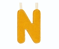 Lilliputiens Letra Tela Fosforescente N Ocre^ Decoración Pared Infantil