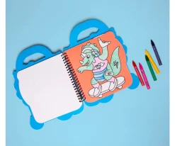 Niños Omy Libro con Pinturas y Pegatinas Dinos