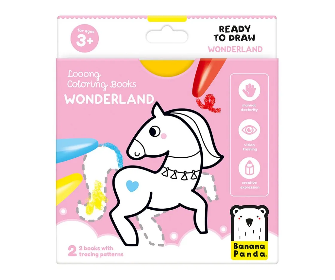 Banana Panda Libro Para Colorear Looong Wonderland^Niños Manualidades Para Niños