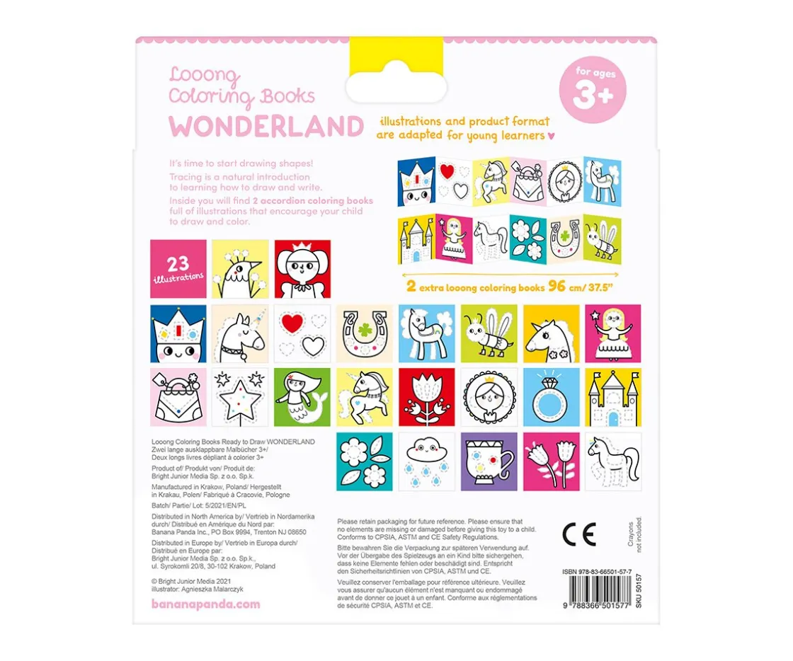 Banana Panda Libro Para Colorear Looong Wonderland^Niños Manualidades Para Niños