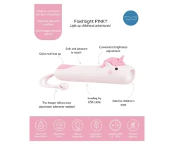 Niños Rabbit & Friends Linterna de Silicona Unicorn Pinky