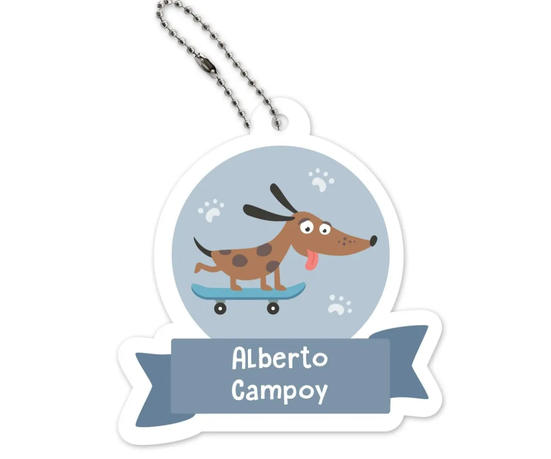 Tutete Llavero Mochila Skater Dog