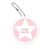 Tutete Llavero Redondo Mochila Rosa Estrella^ Llaveros Personalizados