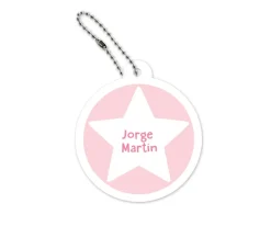 Tutete Llavero Redondo Mochila Rosa Estrella^ Llaveros Personalizados