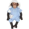 Así Lola La Chimpancé con Body Popelín Topos Royal y Gorro Pescador^Niños Muñecos
