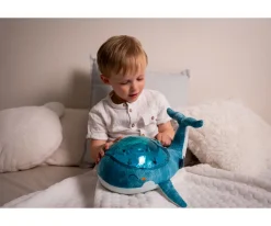 Niños Cloud-b Luz Nocturna Recargable Tranquil Whale Azul