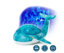 Niños Cloud-b Luz Nocturna Recargable Tranquil Whale Azul