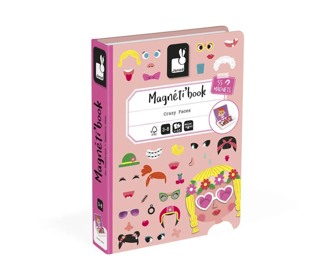 Niños Janod MagnetiBook Caras Locas
