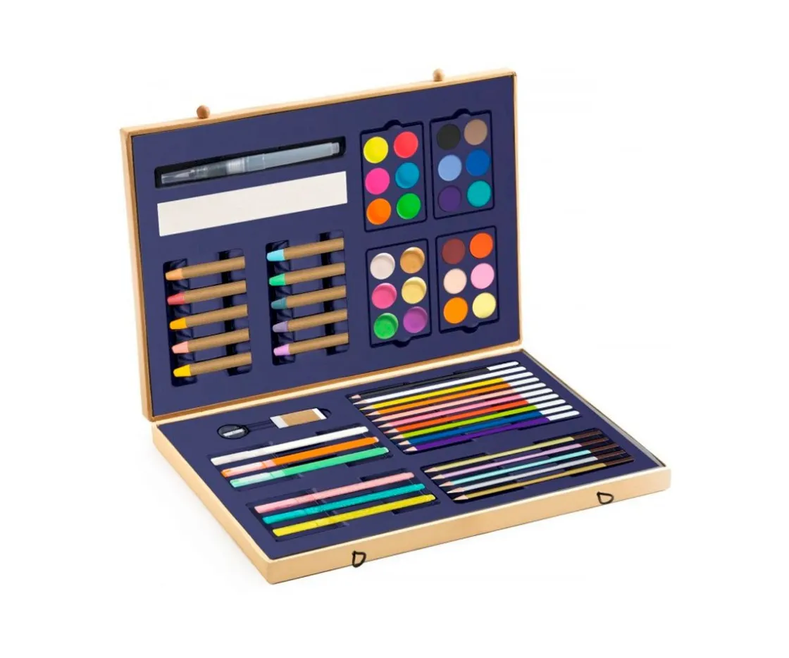 Niños Djeco Maletín de Colores Brillantes