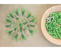 Niños Grapat Mandala Pequeños Conos Verdes