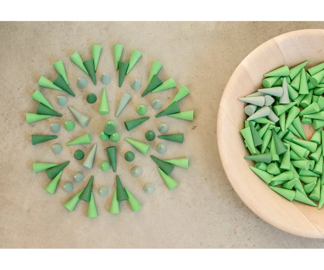 Niños Grapat Mandala Pequeños Conos Verdes