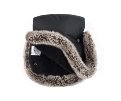 Petite&Mars Manoplas Térmicas Impermeables para Carrito Furry Black^Niños Accesorios Carrito Bebé