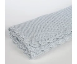 Pasito a Pasito Manta Arrullo Tricot Blue Personalizable^Niños Mantas
