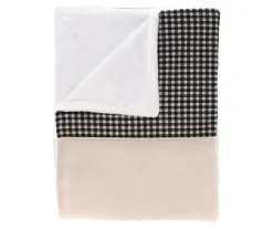 Cristina de Jos'h Manta Coralina Vichy Negro Personalizable^Niños Mantas