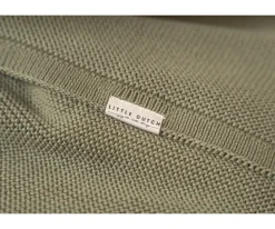 Niños Little Dutch Manta de Punto Pure Olive Personalizable