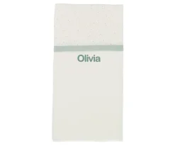 Cristina de Jos'h Manta Rainbow Dots Verde Personalizable^Niños Mantas