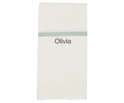 Cristina de Jos'h Manta Rainbow Dots Verde Personalizable^Niños Mantas