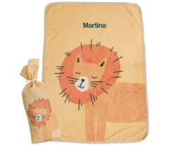 Niños Moñaditas Manta Super Suave León Personalizable