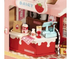 Niños Rolife Maqueta en Miniatura Strawberry Milk Box