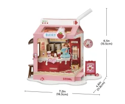 Niños Rolife Maqueta en Miniatura Strawberry Milk Box