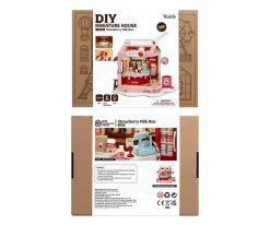 Niños Rolife Maqueta en Miniatura Strawberry Milk Box