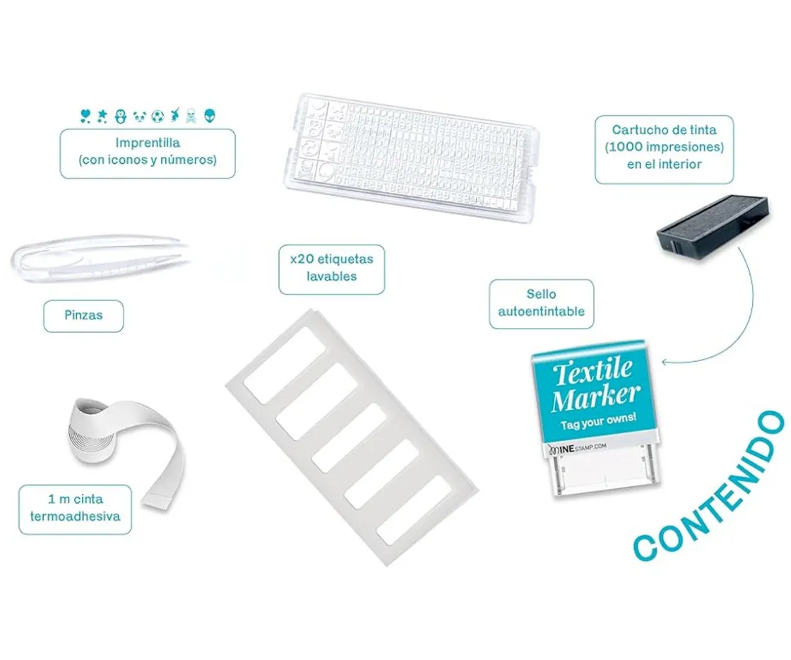 Mine Marcador de Ropa^ Sellos Personalizados