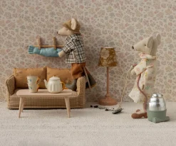 Maileg Mesita de Café Ratón Natural^Niños Casa De Muñecas De Madera