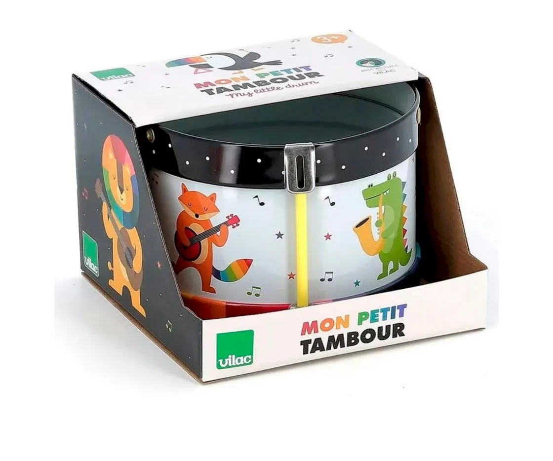 Niños Vilac Mi Pequeño Tambor Metálico Ar-en-ciel