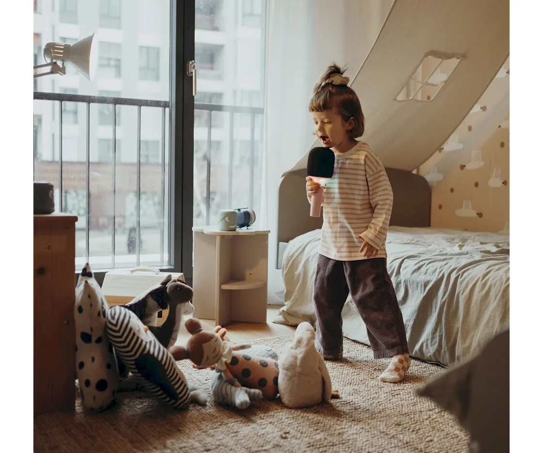 Niños Kidywolf Micrófono Inalámbrico Karaoke Rosa Kidymic