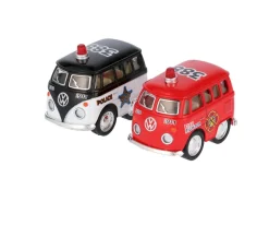 Niños Beetle Classical Mini Furgoneta Policia Negra