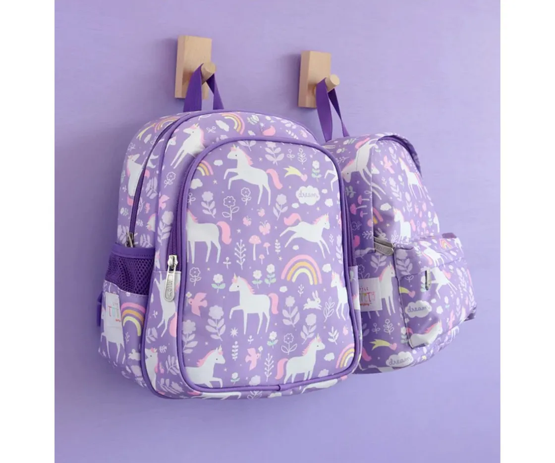 A Little Lovely Company Mochila con Bolsillo Térmico Unicorn Dreams^ Mochilas Preescolar