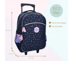 Kidzroom Mochila con Ruedas Milky Kiss Dotted Delight^ Mochilas Escolares