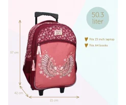 Kidzroom Mochila con Ruedas Milky Kiss Wild Bliss^ Mochilas Escolares