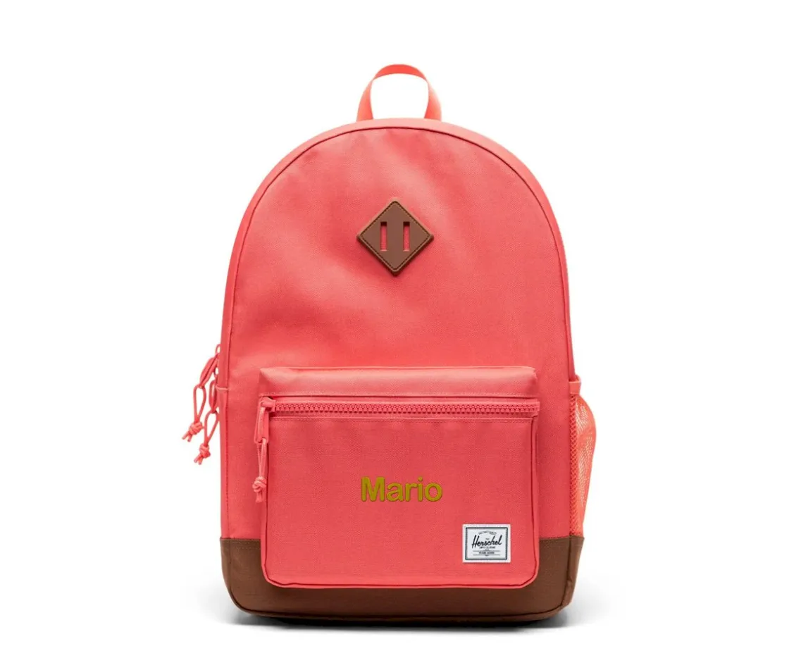 Herschel Mochila Heritage Youth Dubarry Saddle Brown Personalizable