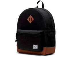 Herschel Mochila Heritage Youth Black Saddle Brown Personalizable