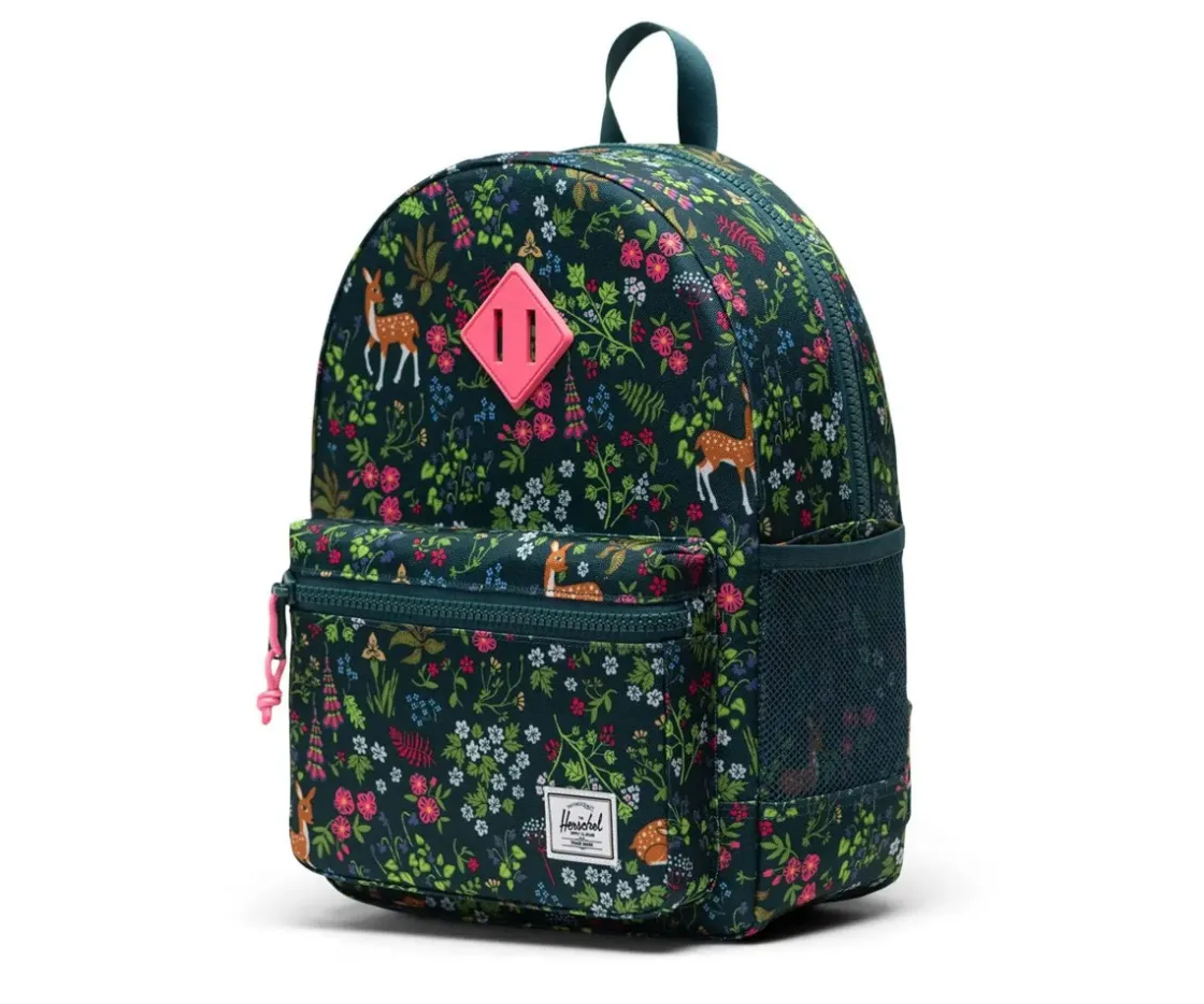 Herschel Mochila Heritage Kids Personalizable Deer Woodland Dark Sea^ Mochilas Preescolar