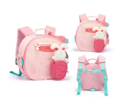 MiDeer Mochila Infantil con Monedero y Peluche Conejo^ Mochilas Preescolar