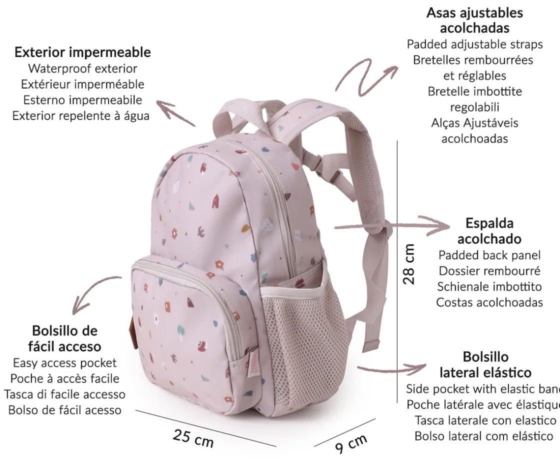 Tutete Mochila Infantil Geometric Nature Personalizable