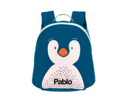 Lassig Mochila Infantil Mini Pingüino Blue Personalizable^ Mochilas Guardería