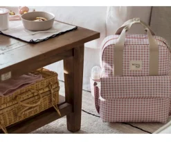 Walking Mum Mochila para Silla de Paseo I Love Vichy Rosa^Niños Bolsos Carro Bebé