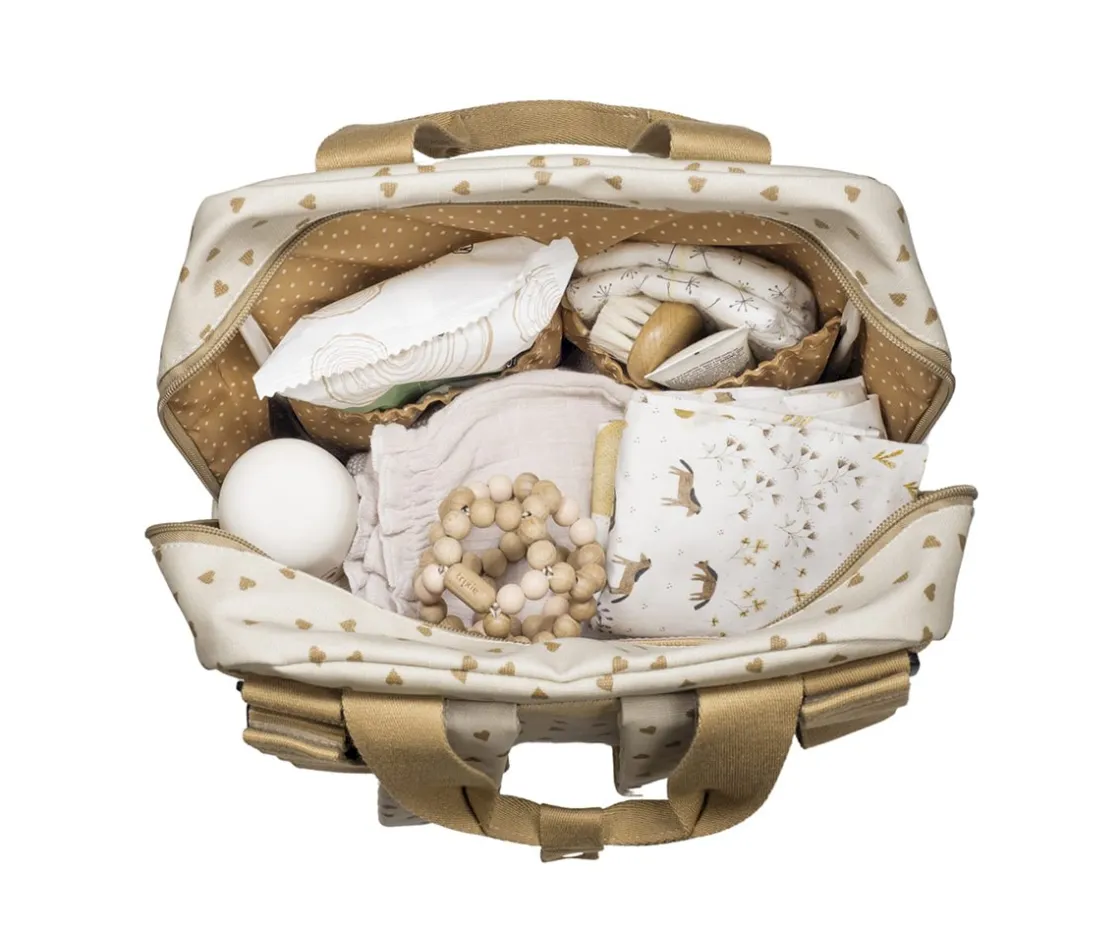 Niños Walking Mum Mochila para Silla de Paseo Corazones Poppy Canela