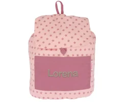 Tutete Textil Mochila Pequeña Lyra Rosa Personalizable
