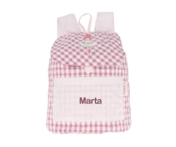 Tutete Textil Mochila Pequeña Vichy Ballet Personalizable
