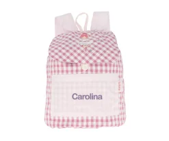 Tutete Textil Mochila Pequeña Vichy Ballet Personalizable