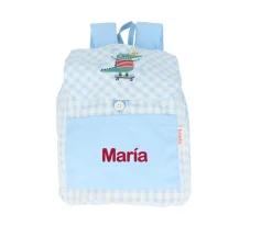 Tutete Textil Mochila Pequeña Vichy Croc Personalizable